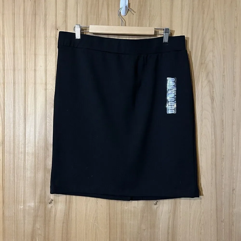 ECI New York Black Knit Pencil Skirt Size XL
